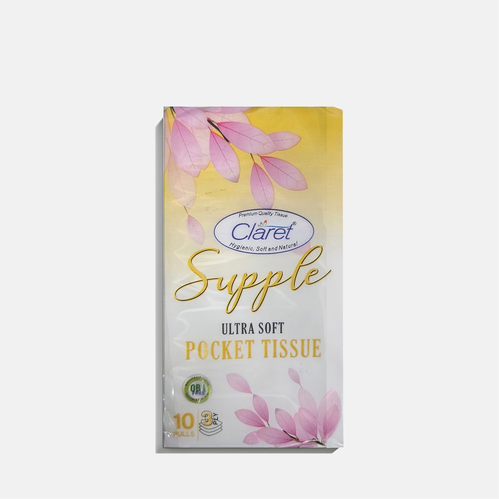 Claret 10 in 1 Pocket Tissue 3 Ply 10 Pull