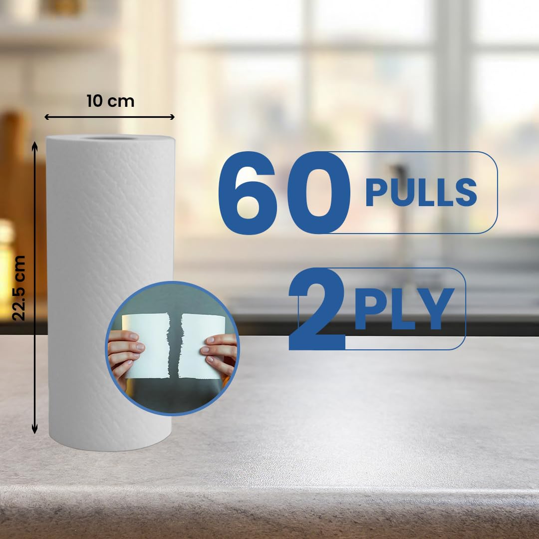 Claret 1 in 1 Kitchen Towel 2 Ply 60 Pulls