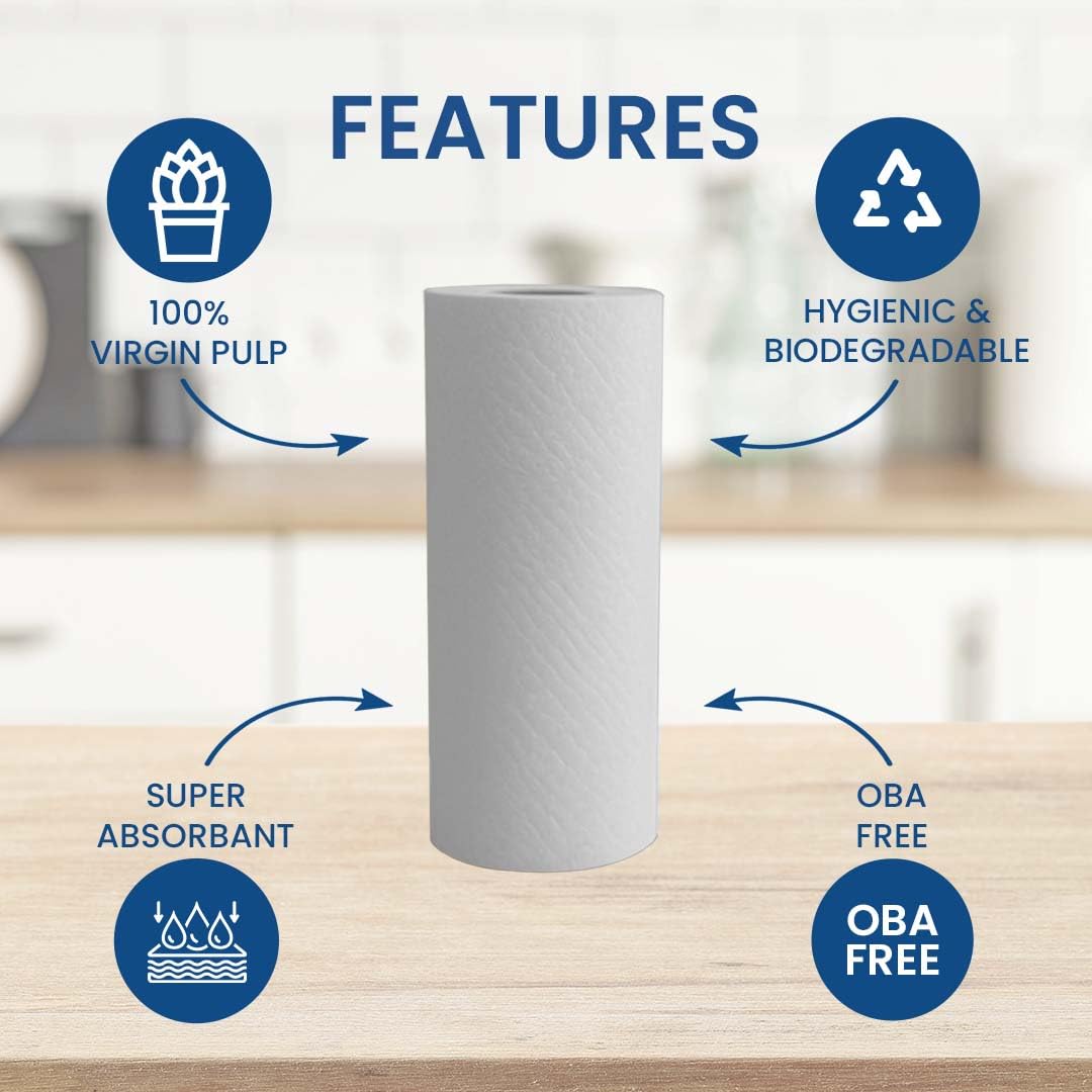 Claret 1 in 1 Kitchen Towel 2 Ply 60 Pulls