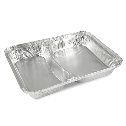 Claret Aluminium Food Container | 2 Compartment | 820 ml