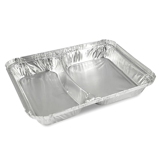 Claret Aluminium Food Container | 2 Compartment | 820 ml