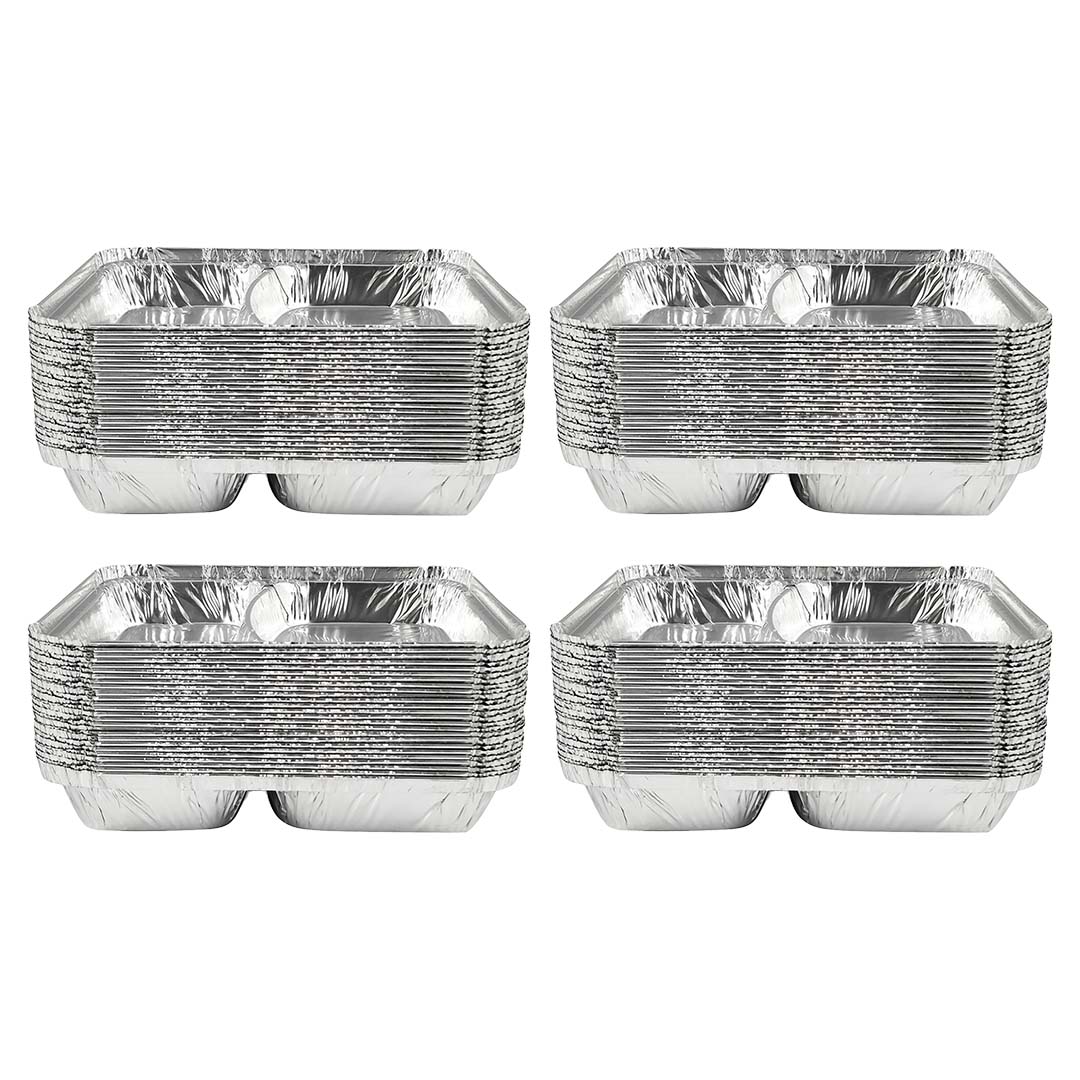 Claret Aluminium Food Container | 2 Compartment | 820 ml