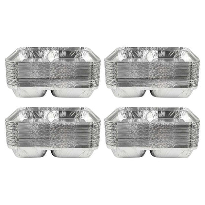 Claret Aluminium Food Container | 2 Compartment | 820 ml