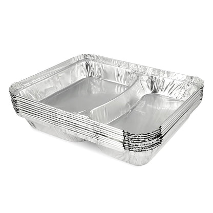 Claret Aluminium Food Container | 2 Compartment | 820 ml