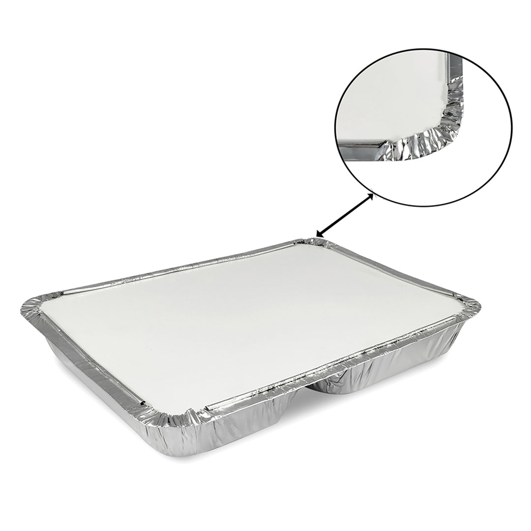 Claret Aluminium Food Container | 2 Compartment | 820 ml