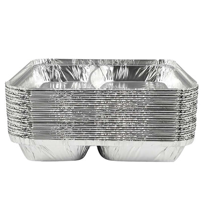 Claret Aluminium Food Container | 2 Compartment | 820 ml