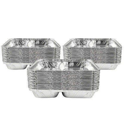 Claret Aluminium Food Container | 2 Compartment | 820 ml