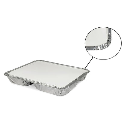 Claret Aluminium Food Container | 3 Compartment | 820 ml