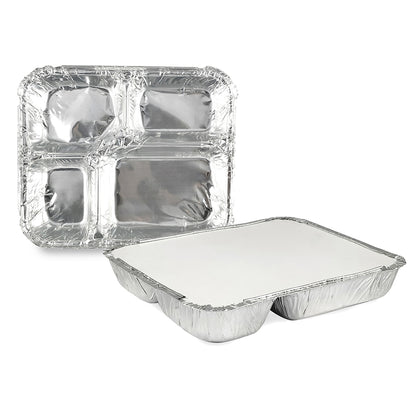 Claret Aluminium Food Container | 4 Premium Compartment | 1200 ml