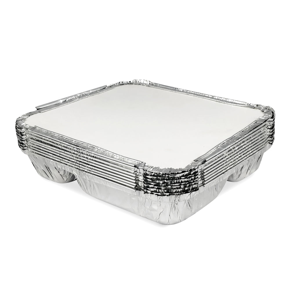 Claret Aluminium Food Container | 4 Premium Compartment | 1200 ml