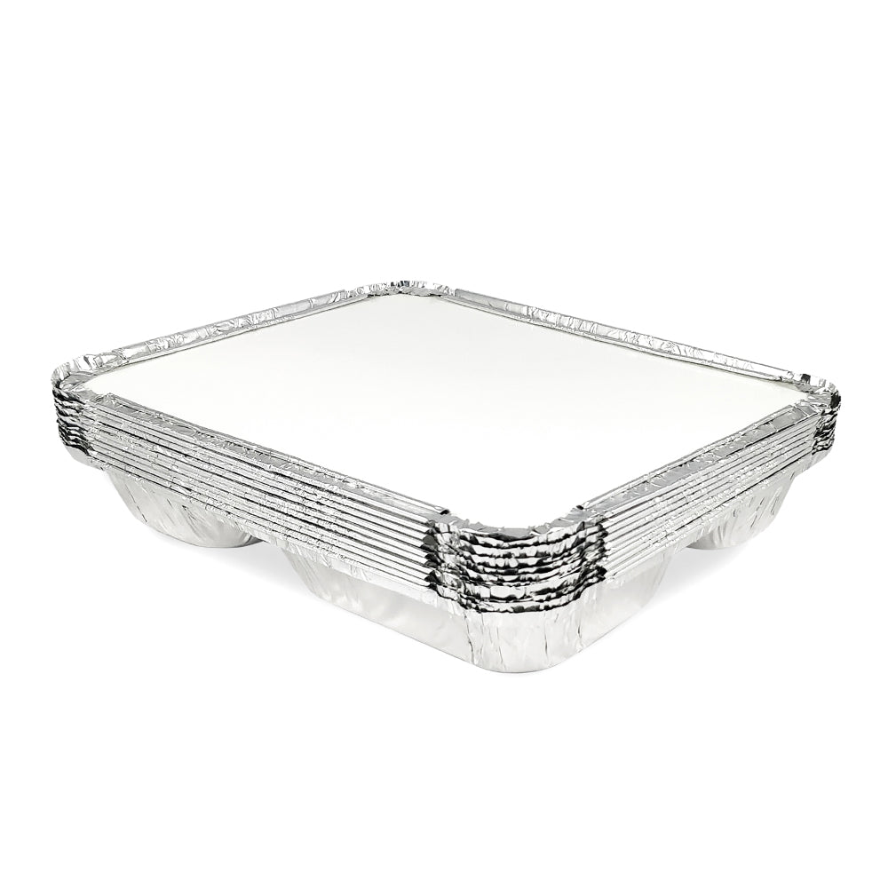 Claret Aluminium Food Container | 4 Regular Compartment | 700 ml