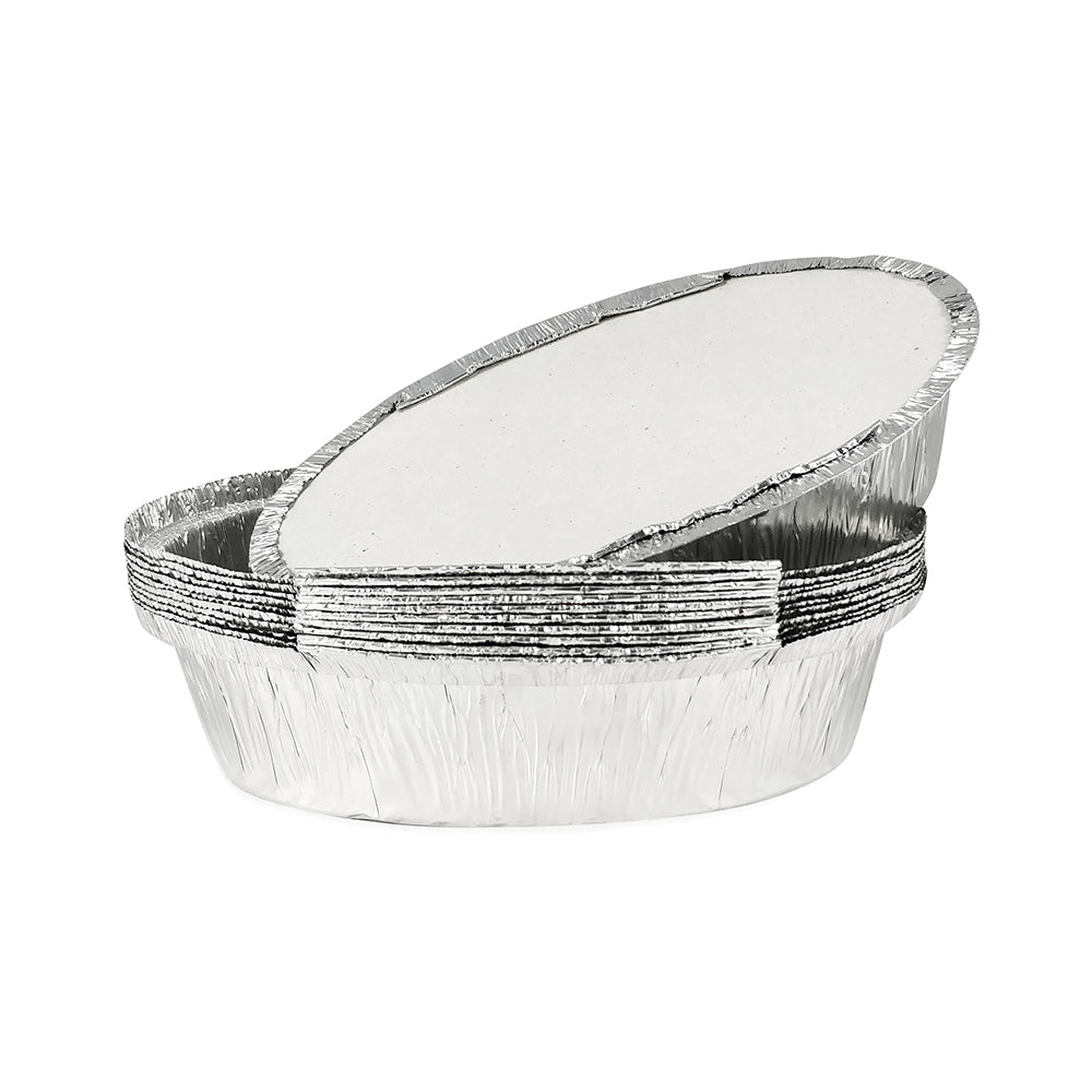 Claret Aluminium Food Container | 600 ml (Oval)