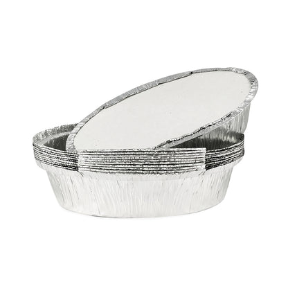 Claret Aluminium Food Container | 600 ml (Oval)