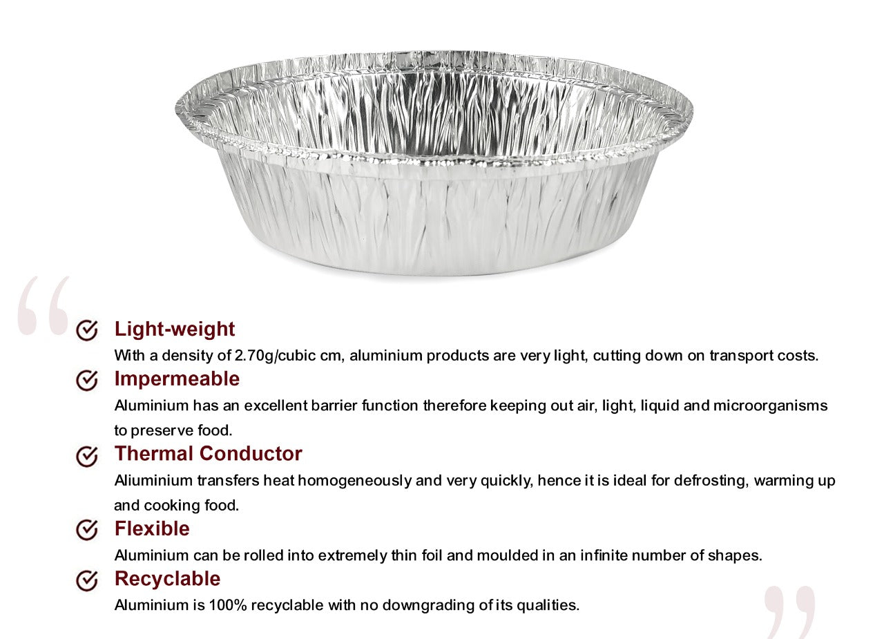 Claret Aluminium Food Container 6 Inch Bakery | 390 ml