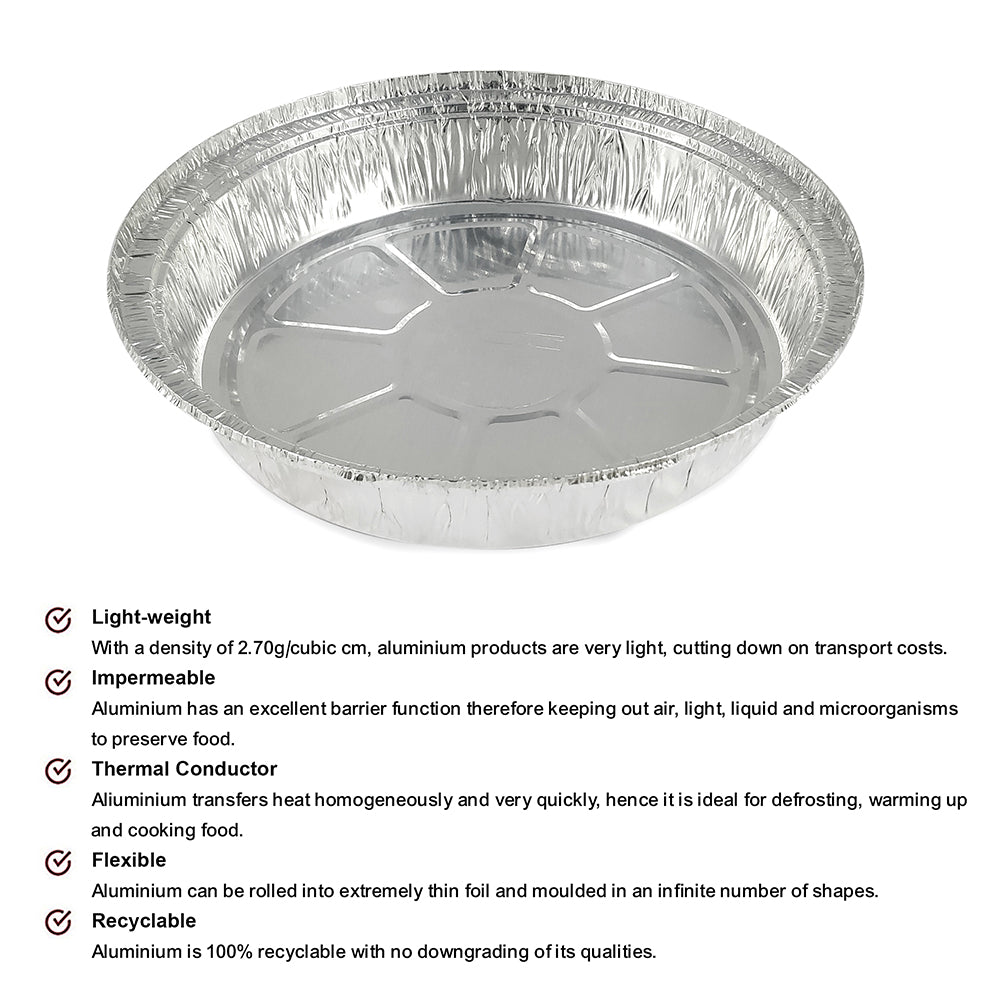 Claret Aluminium Food Container 9 Inch Bakery | 1400 ml