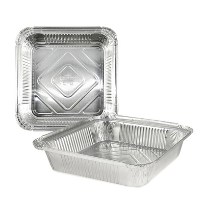 Claret Aluminium Food Container 9x9 Deep | 2100 ml