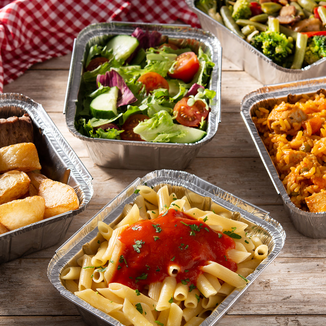 Claret Aluminium Food Container 9x9 Deep | 2100 ml