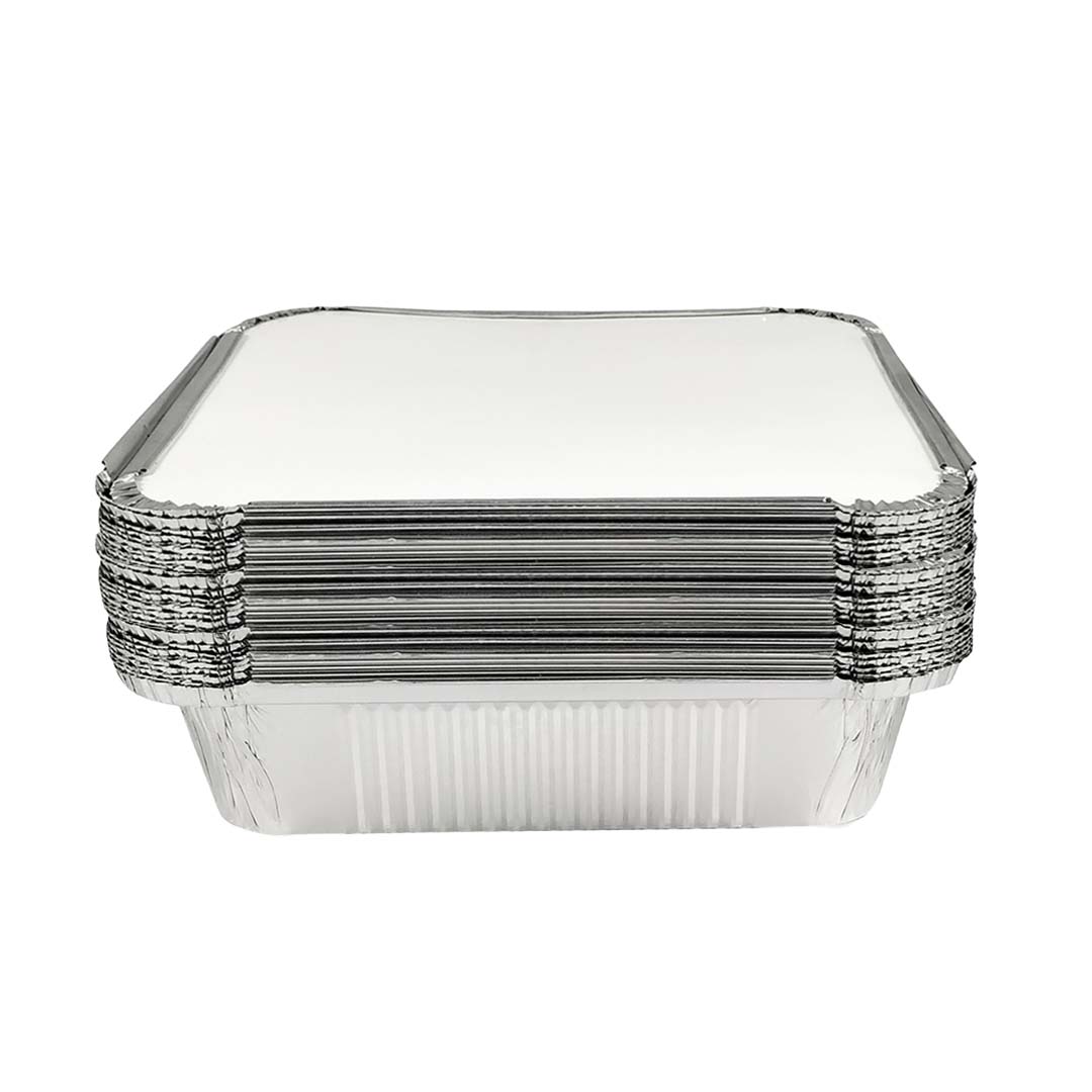 Claret Aluminium Food Container 9x9 Deep | 2100 ml