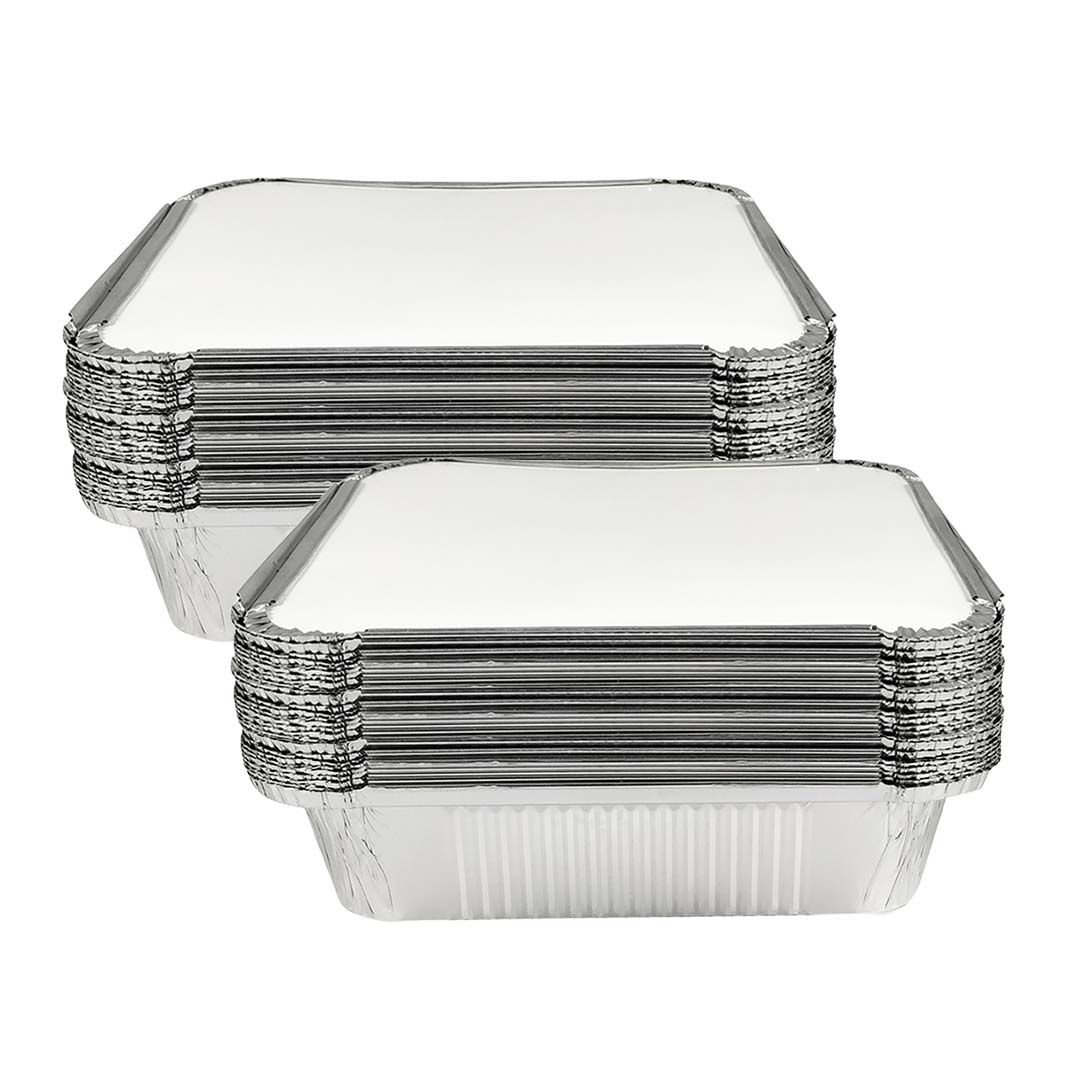 Claret Aluminium Food Container 9x9 Deep | 2100 ml
