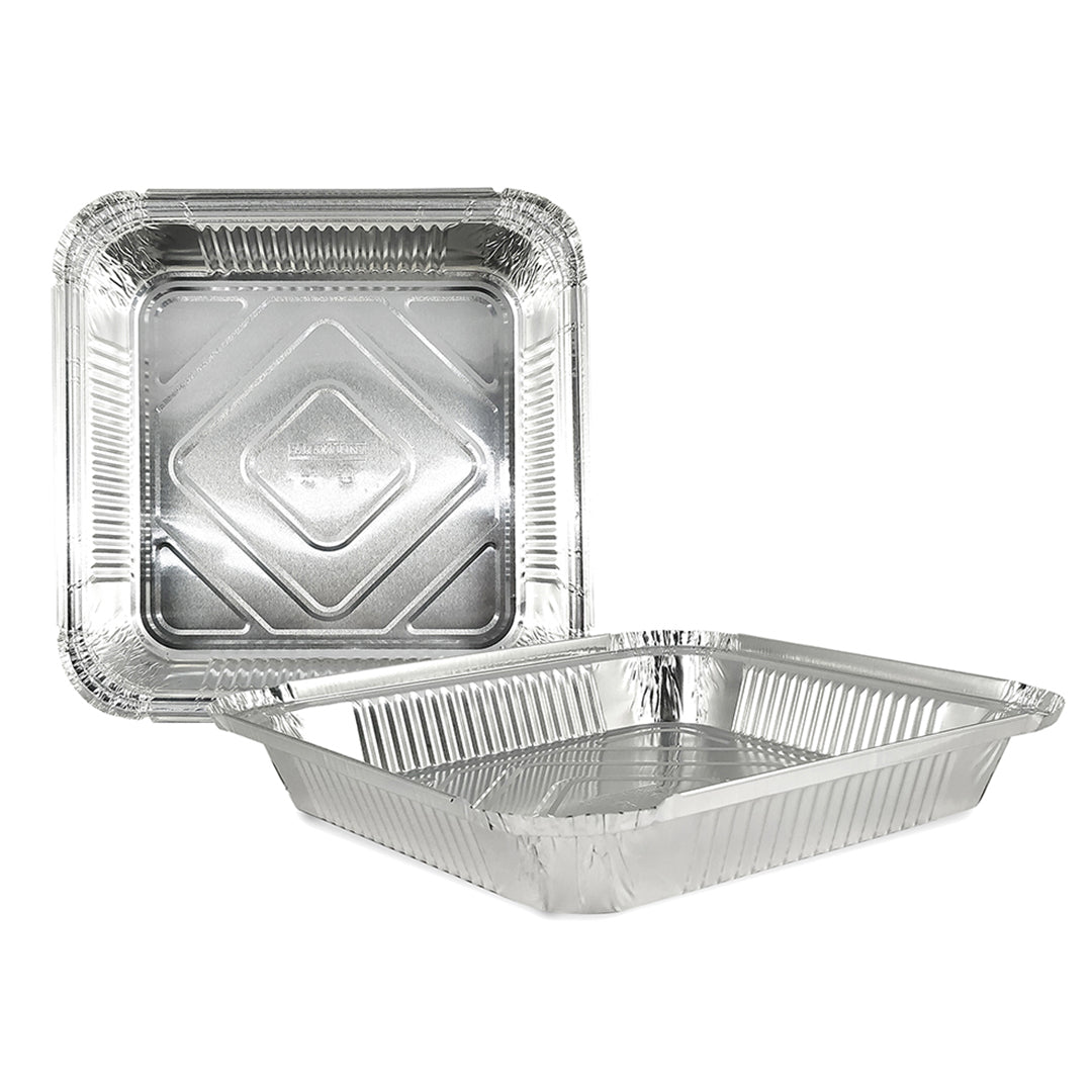 Claret Aluminium Food Container 9x9 Shallow | 1500 ml