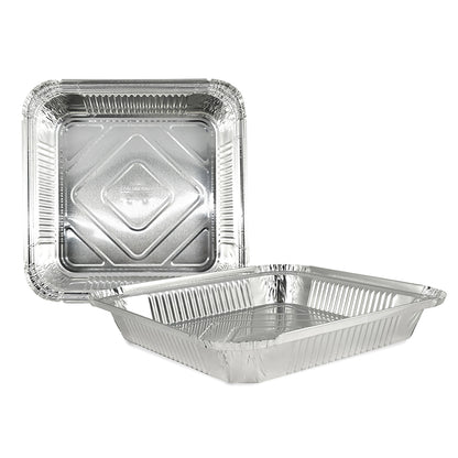Claret Aluminium Food Container 9x9 Shallow | 1500 ml