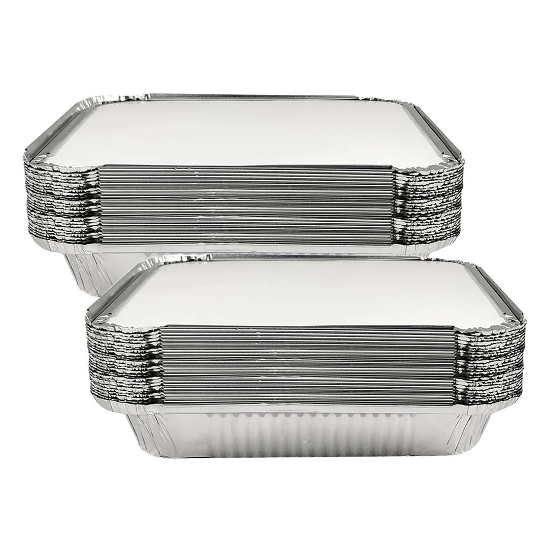 Claret Aluminium Food Container 9x9 Shallow | 1500 ml