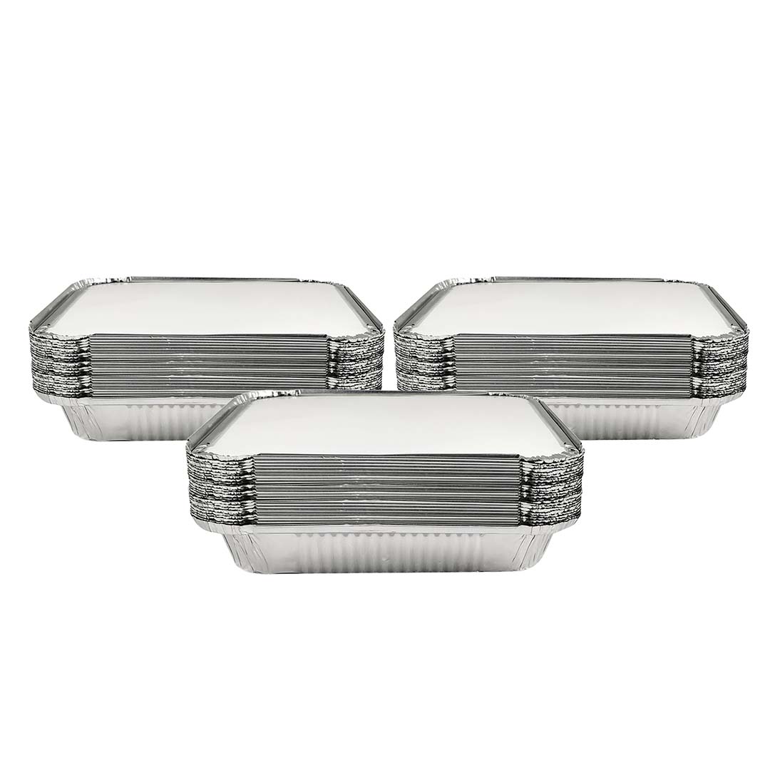 Claret Aluminium Food Container 9x9 Shallow | 1500 ml