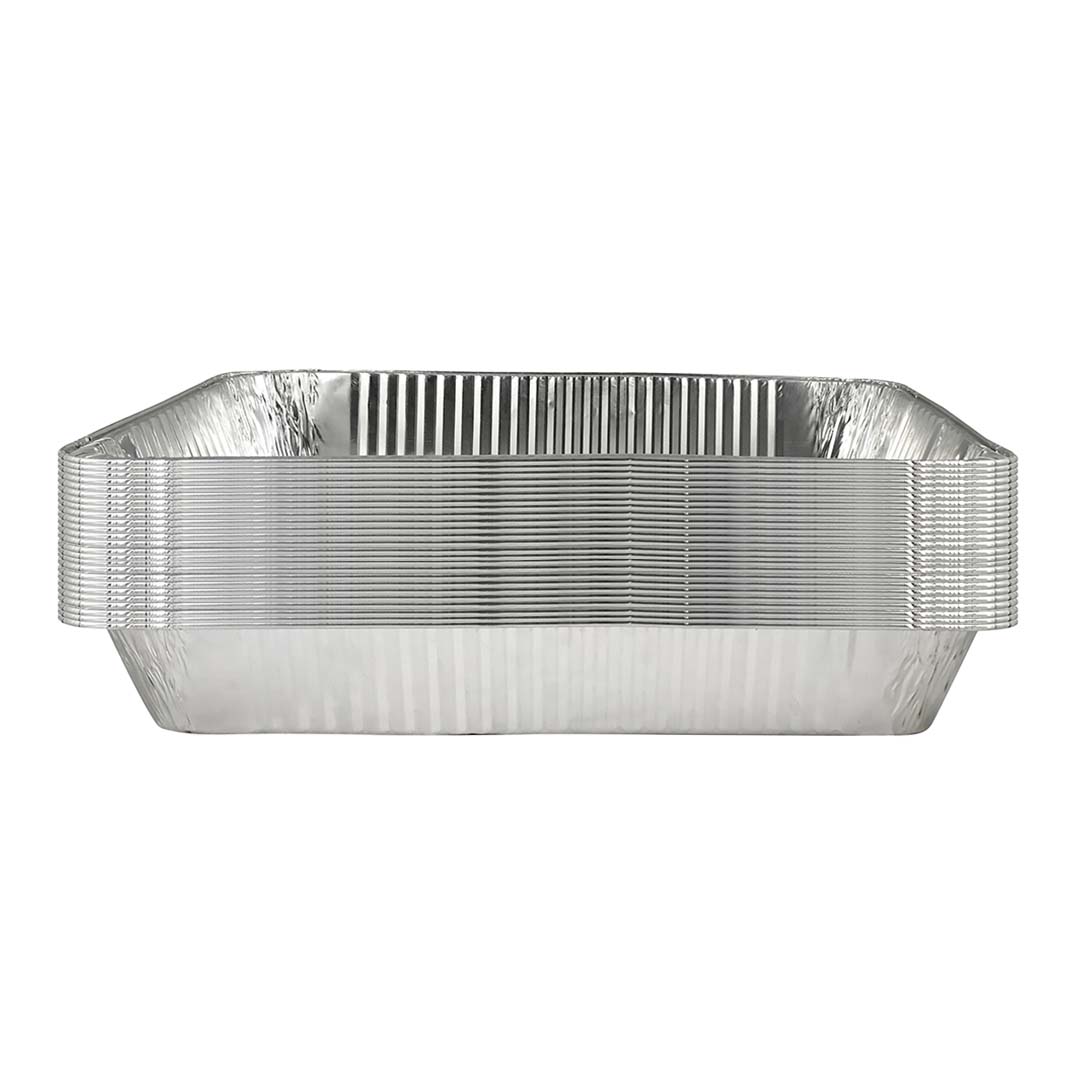 Claret Aluminium Food Container Full Deep With Lid | 9000 ml