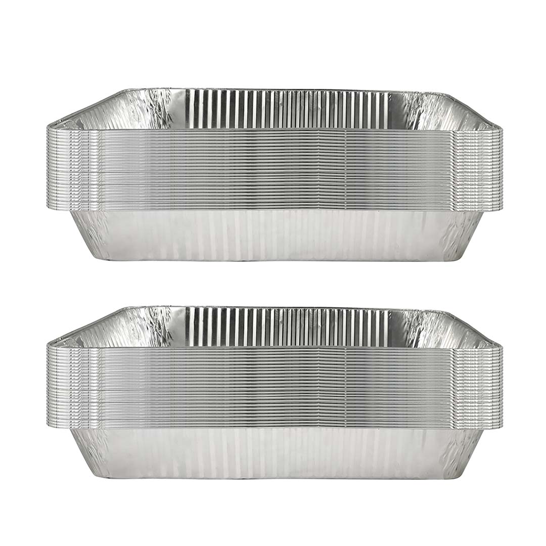 Claret Aluminium Food Container Full Deep With Lid | 9000 ml