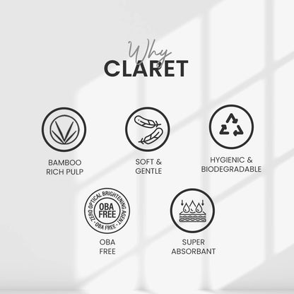 Claret Bamboo Facial Tissue 2 Ply 100 Pulls (Assorted)