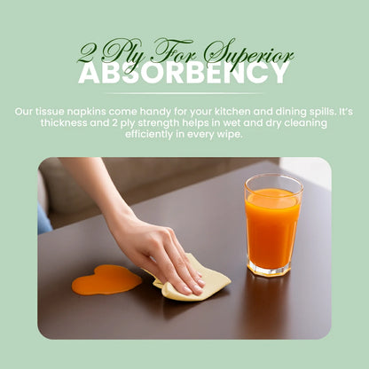 Claret Bamboo Napkin Single 2 Ply 50 Pulls - 30 x 30cm