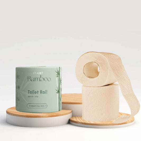 Claret Bamboo Single Toilet Roll 2 Ply 300 Pulls