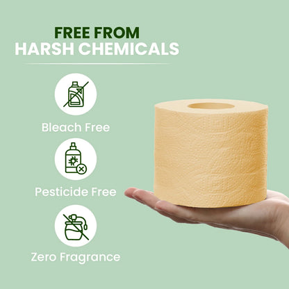 Claret Bamboo Single Toilet Roll 3 Ply 300 Pulls