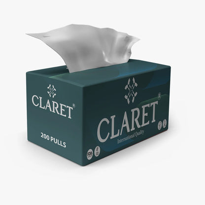 Claret Facial Tissue 2 Ply 200 Pulls (Assorted)
