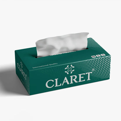 Claret Facial Tissue Single 2 Ply 100 Pulls (Assorted)