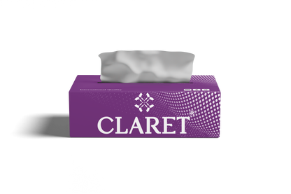 Claret Facial Tissue Single 2 Ply 100 Pulls (Assorted)