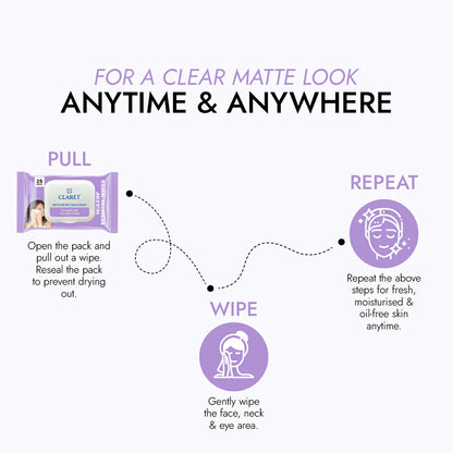 Claret Gentle Makeup Removal Wet Wipes | 25 Wipes