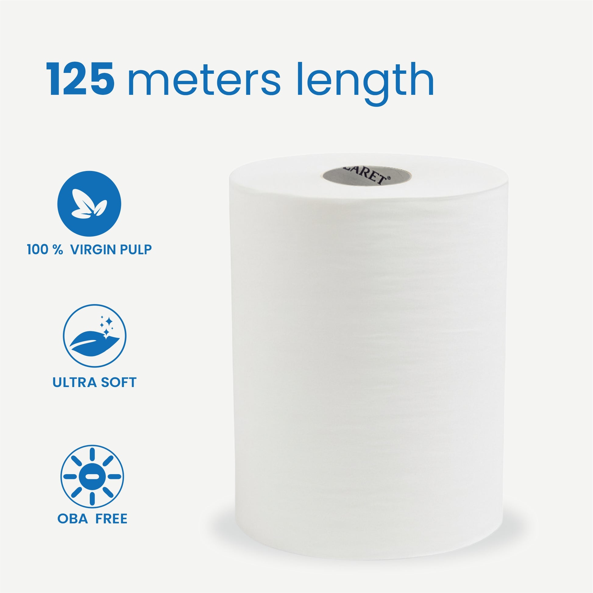 Claret Hard Roll Towel (HRT) 1 Ply 125 Meter