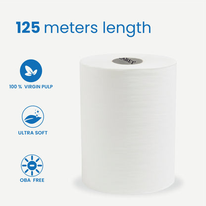 Claret Hard Roll Towel (HRT) 1 Ply 125 Meter