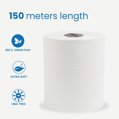 Claret Hard Roll Towel (HRT) 1 Ply 150 Meter