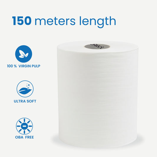 Claret Hard Roll Towel (HRT) 1 Ply 150 Meter