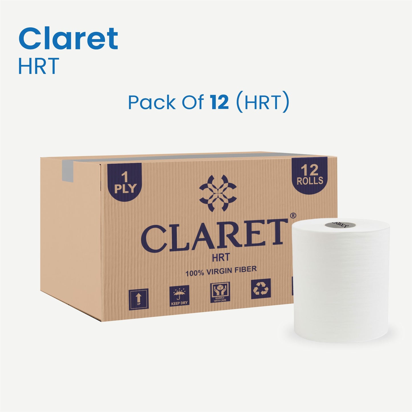 Claret Hard Roll Towel (HRT) 1 Ply 150 Meter