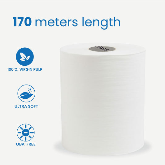 Claret Hard Roll Towel (HRT) 1 Ply 170 Meter