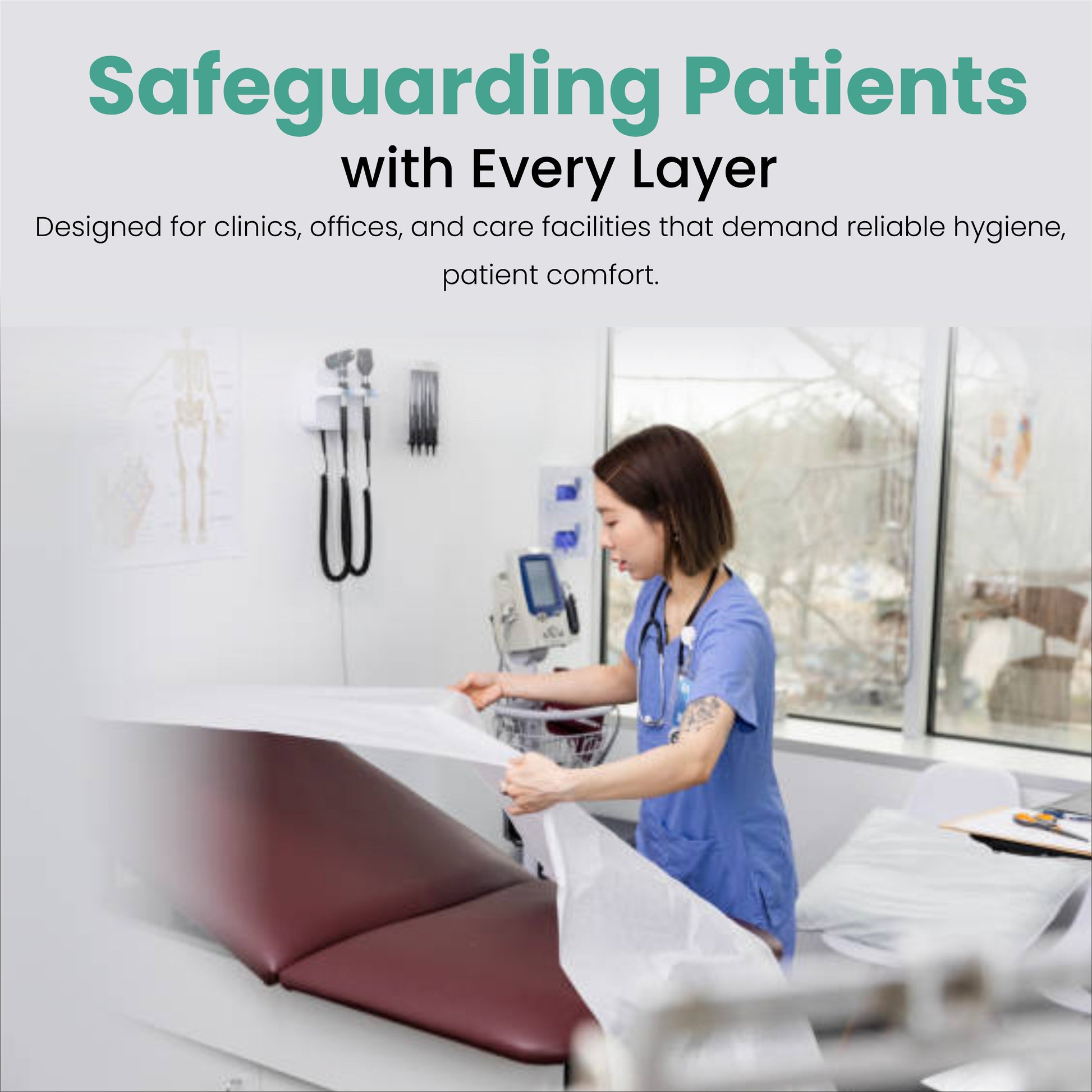 Claret Hygiene Tissue Bed Sheet Roll | 60cm