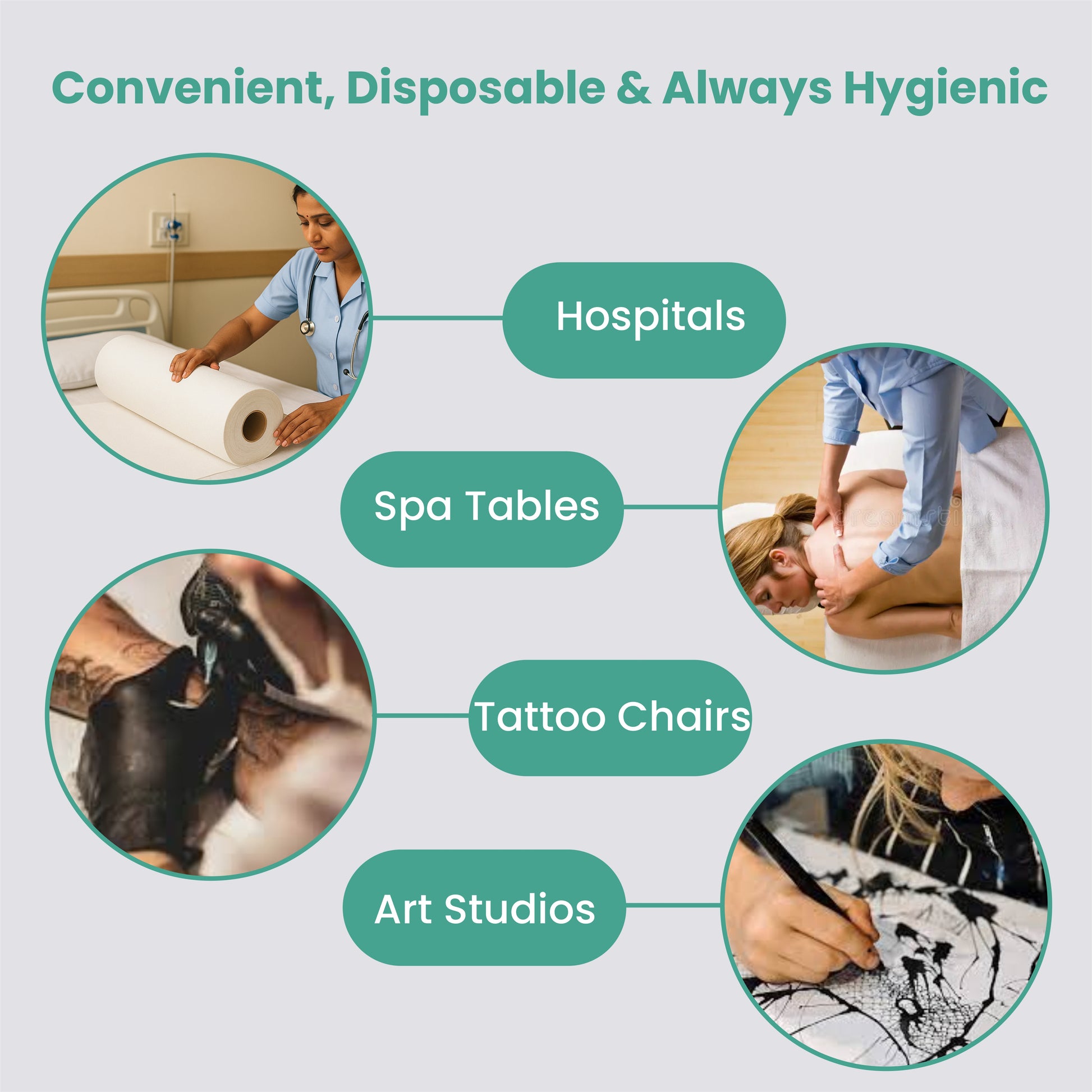 Claret Hygiene Tissue Bed Sheet Roll | 60cm