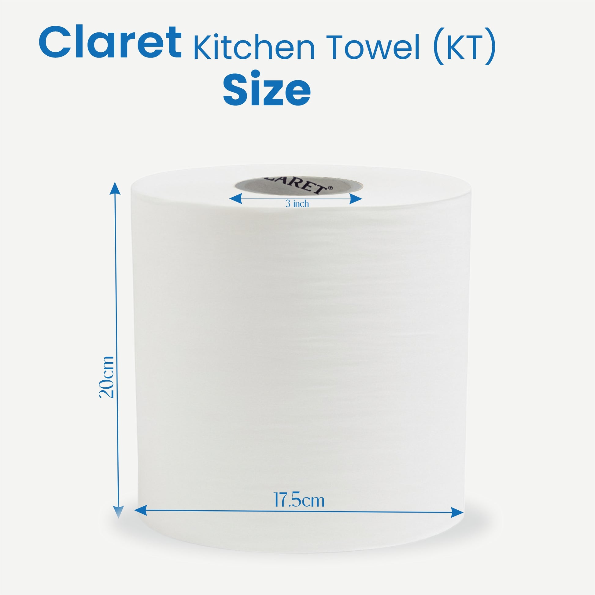 Claret Kitchen Hard Roll Towel (HRT) 1 Ply 170 Meter