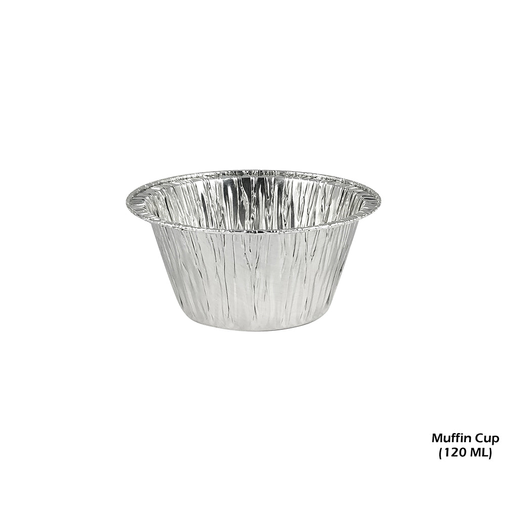 Claret Muffin Cup Aluminium Container | 120 ml