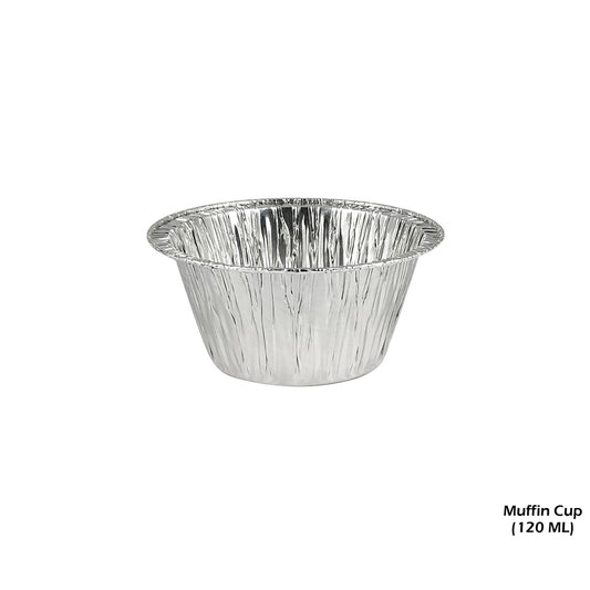 Claret Muffin Cup Aluminium Container | 120 ml