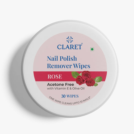 Claret Nail Polish Remover Wipes | Rose | 30 Wipes