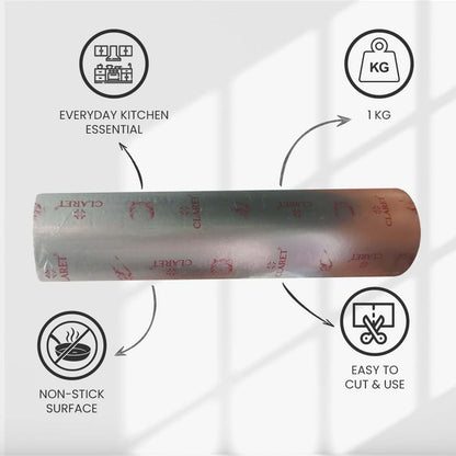 Claret Paper Foil Roll 1 Kg Net